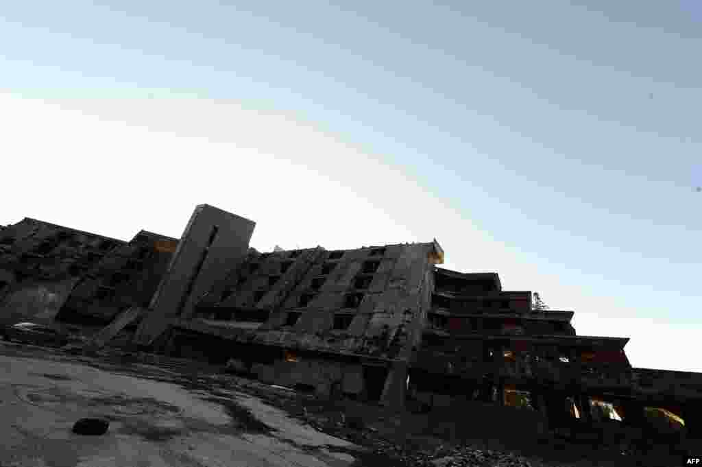 An abandoned hotel in Sarajevo&#39;s Olympic Village