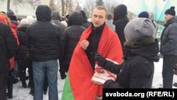 Protests against the tax on "social parasites" in the western city of Baranavichy.