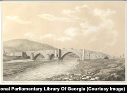 A bridge over the Debed River, which today marks some of the border between Georgia and Armenia.