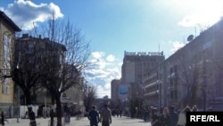 Downtown Pristina's Mother Teresa Street