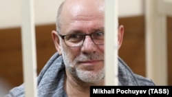 “In the more than two months of my odyssey, I have felt directly the full extent of the system’s villainy and mendacity," Aleksei Malobrodsky wrote from a Moscow jail this week. He's shown here at a court hearing in the Russian capital on June 21.