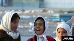 School children start their new educational year