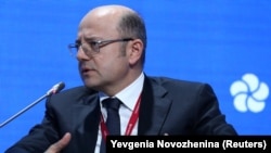 Azerbaijani Energy Minister Parviz Shahbazov attends a forum in Moscow in 2019.