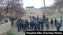 Local authorities say two people were hospitalized after the April 3 clash at the Kyrgyz-Tajik border. 