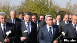 Armenian leaders paid tribute to the victims of the October 27 parliament shooting with a special ceremony.