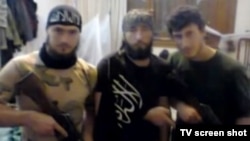 Unidentified fighters from Bosnia-Herzegovina in Syria are shown in file photo.