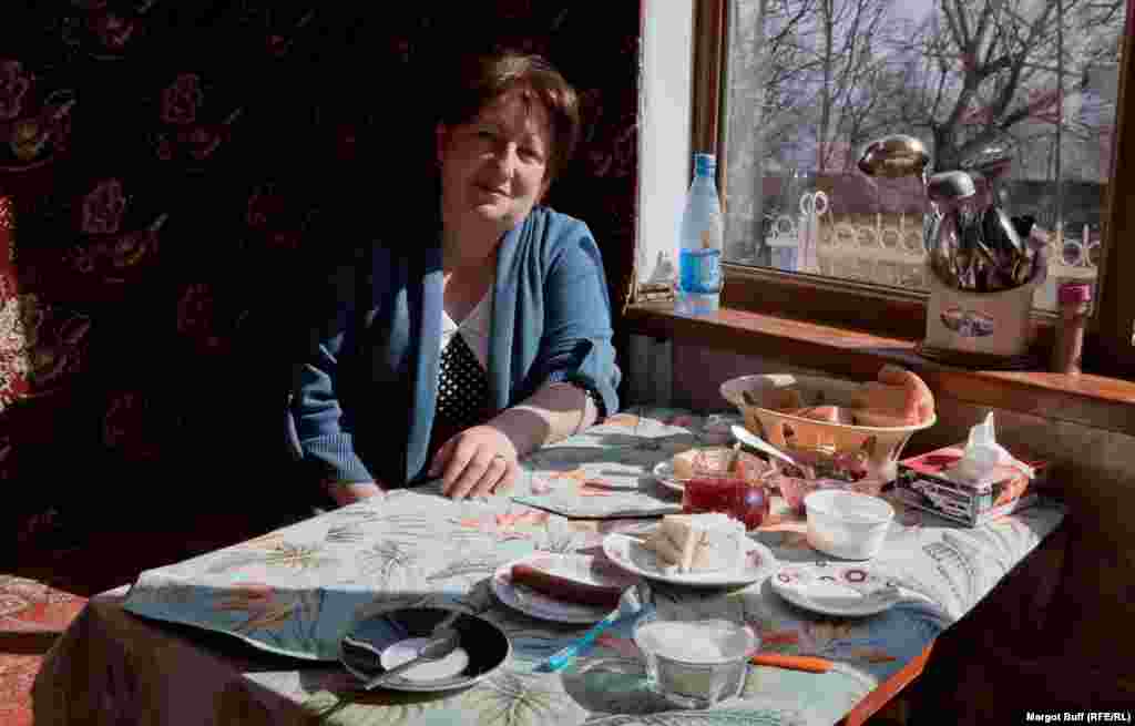 Asmik Saryan, a doctor, serves breakfast in the guesthouse that she runs with her husband, Saro, for a slowly growing number of tourists in Shusha.