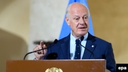 The UN special envoy for Syria Staffan de Mistura