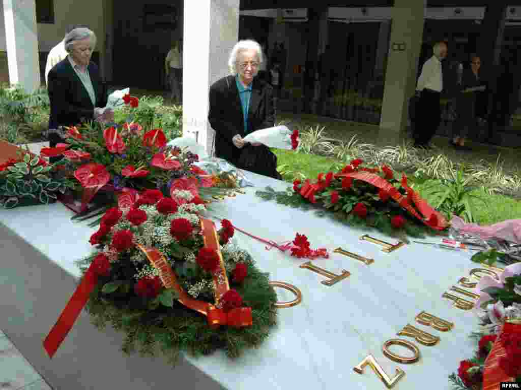 Tito's tomb in Belgrade's House of Flowers