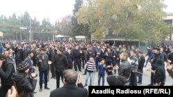 Protesters rally in Nardaran on November 26.