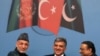 Turkish President Abdullah Gul (centre) with his Pakistani and Afghan counterparts Asif Ali Zardari (right) and Hamid Karzai (left) in Istanbul