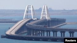 The Crimea Bridge, which most recently was damaged in a July 17 attack by Ukrainian forces, is the only bridge connecting the Russian-controlled peninsula to Russia.