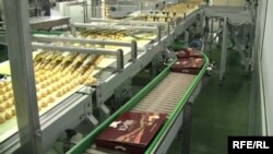 A production line inside Ukraine's Roshen chocolate factory.