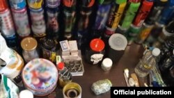 According to a statement, during the operation investigators confiscated items that could be used to make explosive substances.