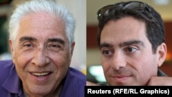 A combo photo of Iranian-American businessman Siamak Namazi (right) and his father, Baquer Namazi