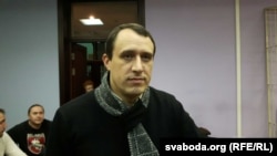 Paval Sevyarynets appears in court in Minsk on December 5.