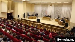 The trial of Dzmitry Kanavalau and Uladzislau Kavalyou in Minsk was held in the Palace of Justice -- "a place clearly suited for performances and concerts, not for a trial."