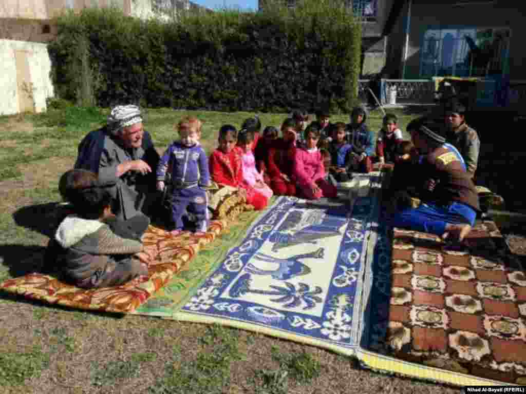 Refugees who fled fighting from Fallujah settle in a village in Kirkuk, in northern Iraq.