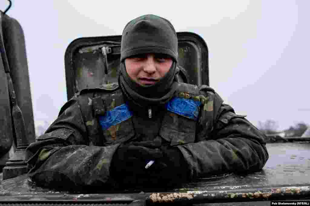 A Ukrainian serviceman