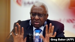 Former President of the International Association of Athletics Federations Lamine Diack (file photo)