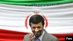 Iranian President Mahmud Ahmadinejad leaves the podium after taking the oath of office during his swearing-in ceremony in Tehran on August 5.