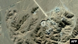 A satellite image made available to AFP on September 26 by Digitalglobe that shows the purported uranium-enrichment facility in Qom, Iran