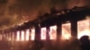 The burning retirement home in Podyelsk where 23 people died