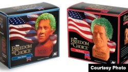 Obama and Romney Chia Pets are just one example of the cute, quirky, and downright bizarre campaign merchandise for sale during the U.S. presidential campaign. 