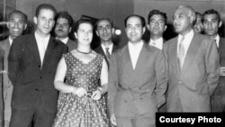 Ahmad Ali Kohzad (front right) poses with members of the Afghanistan Historical Society, of which he was the founding director.