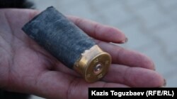 A shotgun shell from the violence in Zhanaozen in December