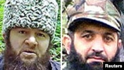 Doku Umarov (left) is accused by Aslambek Vadalov and two other commanders of being an inconsistent and autocratic leader.