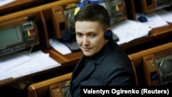 Nadia Savchenko in parliament on March 15