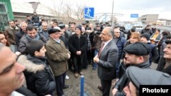 Armenian presidential candidate Raffi Hovannisian campaigns in Armavir Province on February 13.