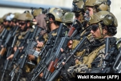 Members of the Taliban's elite Badri 313 battalion special forces following the U.S. withdrawal.