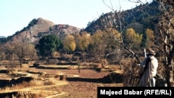 A tribal elder looks out over fields in the Tirah Valley, which sits astride NATO's supply line to Afghanistan.