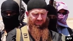 Georgian native and IS member Umar al-Shishani (Tarkhan Batirashvili) in a photo from 2014