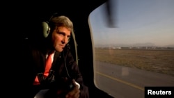 U.S. Secretary of State John Kerry, shortly after his October 11 arrival in Kabul