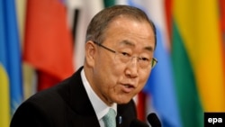 United Nations Secretary-General Ban Ki-moon expressed his support for de-escalation efforts by the OSCE's Minsk Group, which is mediating a settlement to the Karabakh issue.