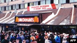 McDonald's famously drew endless lines of Soviet consumers when it opened in January 1990.