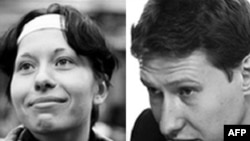 Slain human-rights lawyer Stanislav Markelov (right) and "Novaya Gazeta" reporter Anastasia Baburova