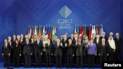 Leaders of the G20 nations at their summit in Los Cabos, Mexico. 