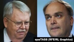 A composite photo of U.S. Ambassador to Russia John Tefft (left) and the newly appointed Russian ambassador to the United States, Anatoly Antonov.