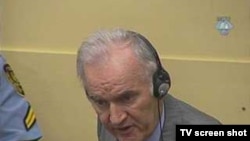 Ratko Mladic in court in October