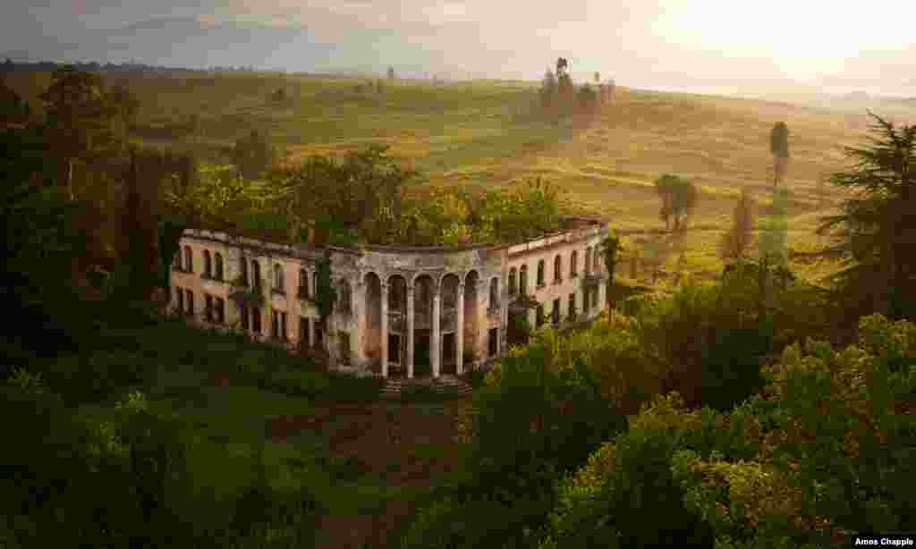 A ruined college in Gali, near the internal border with Georgia. Ethnic Georgians made up 96 percent of this district&#39;s pre-war population, but most fled or were driven out of their homes.