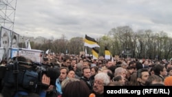 Unlike previous protests on Moscow's Bolotnaya Square, this weekend's demonstration is expected to be a more modest affair. (file photo)