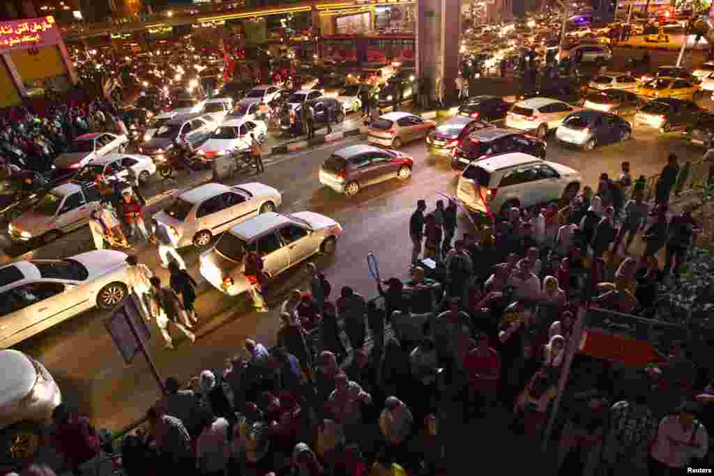 Many Tehran residents joined the celebrations in the evening, after the end of the daily Ramadan fast.