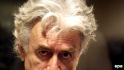 Radovan Karadzic at the UN court in The Hague