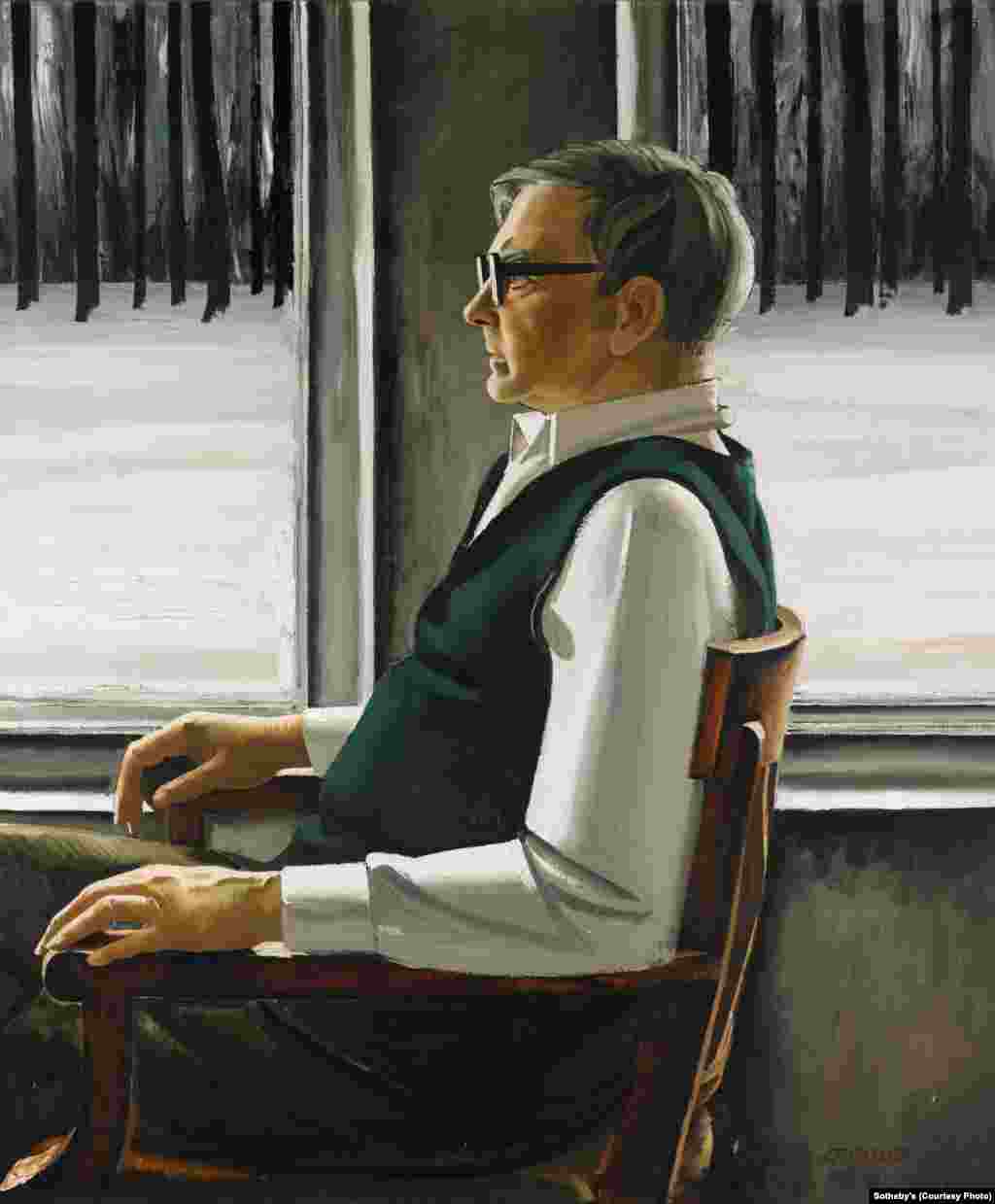 A 1987 portrait of Dmitry Shostakovich by Azerbaijani artist Tair Salakhov (b. 1928). Salakhov was a major figure of the Soviet art world and was celebrated for painting many of the leading composers of the time.