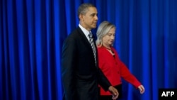 U.S. President Barack Obama and Secretary of State Hillary Clinton