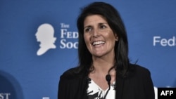 South Carolina Governor Nikki Haley, a rising star in the Republican Party, is the first nonwhite female cabinet-level official to be appointed by Trump.